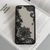 Пластиковый чехол с силиконовым бампером "Кружевной Винтаж" черный для iPhone 7 Plus