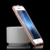 Розово-золотой металлический бампер со стразами для iPhone 7