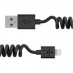 Lightning USB черный кабель-пружина "Belkin" (1.2M) для iPhone/iPod/iPad